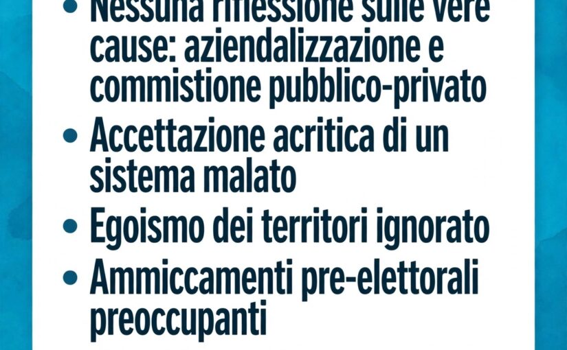 LETTURA CRITICA DELL’INIZIATIVA SULLA SANITÀ ALLA FESTA DELL’UNITÀ